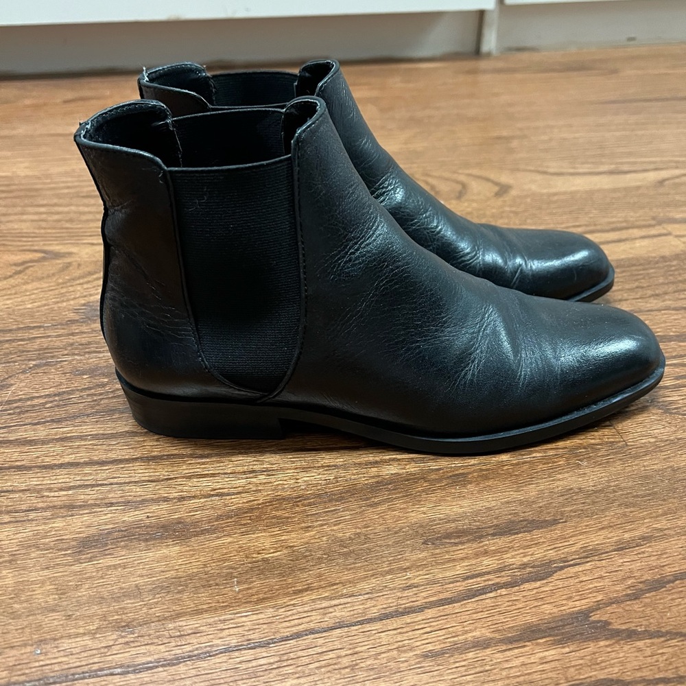 Zara black Chelsea ankle boots